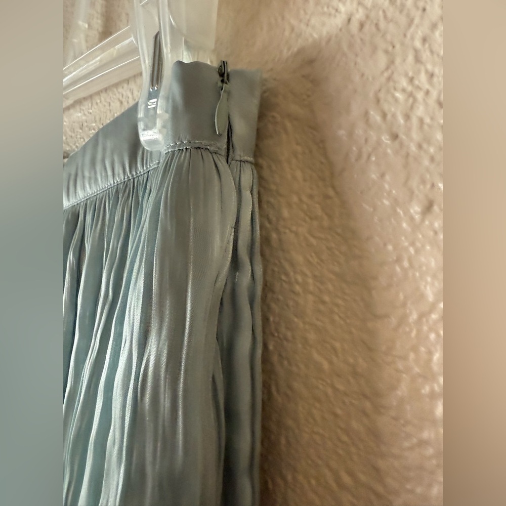 NWT FREE PEOPLE New Vera City Blue Pleated Rare Maxi Skirt with Pockets - Picture 9 of 10